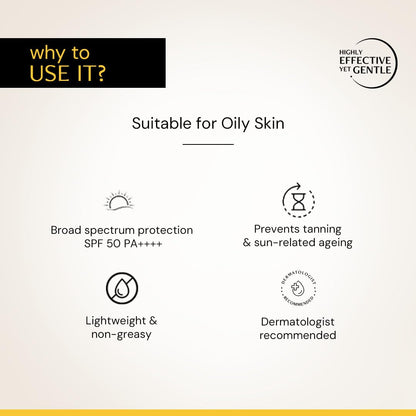 Deconstruct Gel Sunscreen SPF 50 PA++++ for Oily Skin - Lightweight, Non-Greasy, No White Cast, Broad Spectrum - front view (