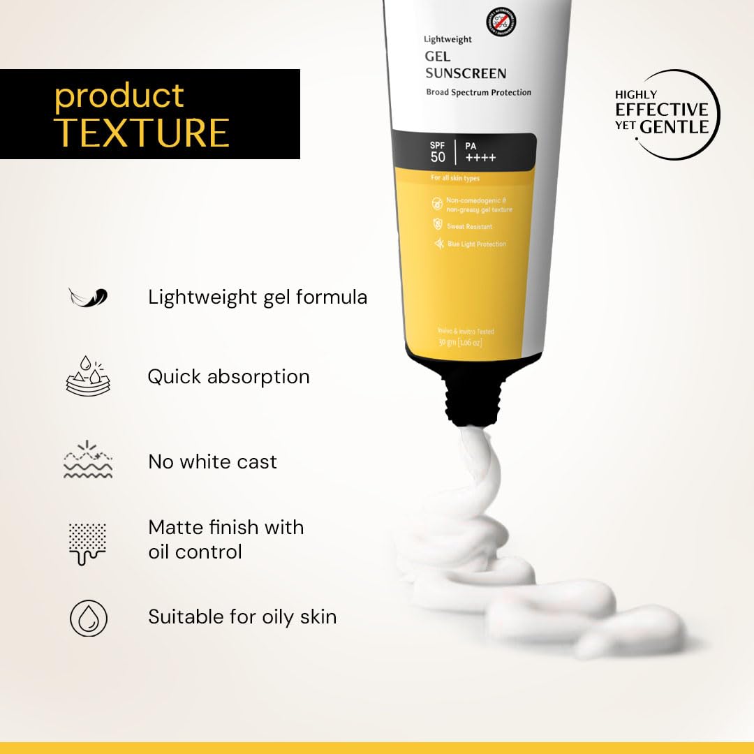 Deconstruct Gel Sunscreen SPF 50 PA++++ for Oily Skin - Lightweight, Non-Greasy, No White Cast, Broad Spectrum - back view (1