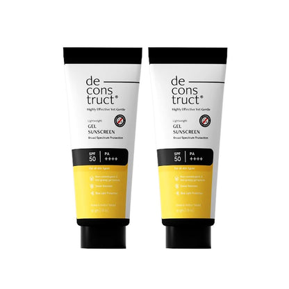 Deconstruct Gel Sunscreen SPF 50 PA++++ for Oily Skin - Lightweight, Non-Greasy, No White Cast, Broad Spectrum (21)