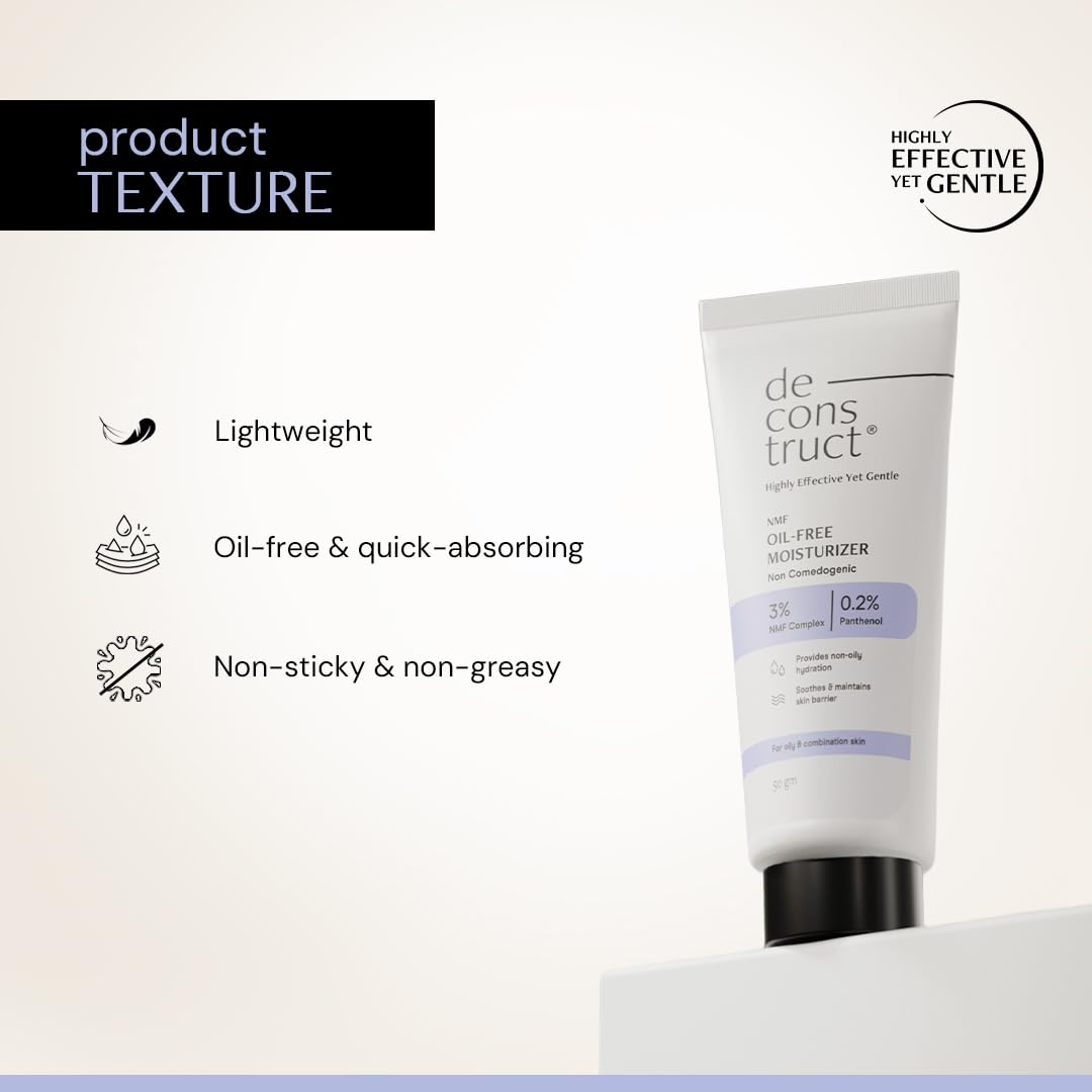 Deconstruct Oil-Free Face Moisturizer, 50g, Lightweight Non-Comedogenic for Oily Skin - back view