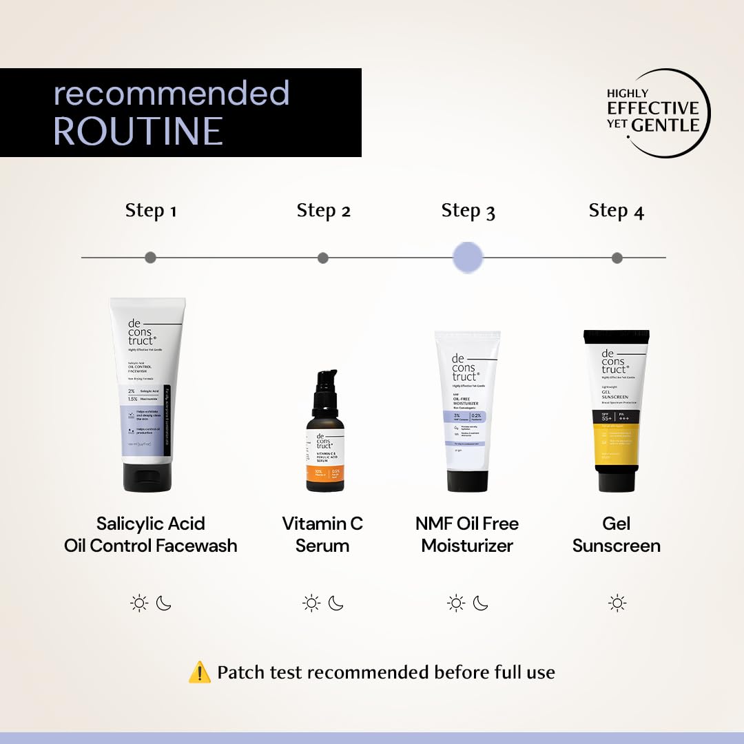 Deconstruct Oil-Free Face Moisturizer, 50g, Lightweight Non-Comedogenic for Oily Skin - in use
