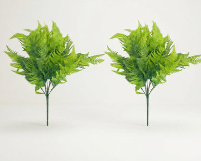 Dekorly 30CM Artificial Greenery Bush, Pack of 2, Designer Faux Leaf Bunch for Indoor Styling