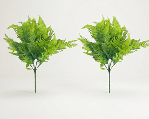 Dekorly 30CM Artificial Greenery Bush, Pack of 2, Designer Faux Leaf Bunch for Indoor Styling