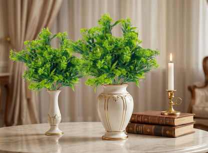 Dekorly 30CM Artificial Greenery Bush, Pack of 2, Designer Faux Leaf Bunch for Indoor Styling - label detail (11)