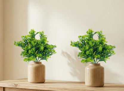 Dekorly 30CM Artificial Greenery Bush, Pack of 2, Designer Faux Leaf Bunch for Indoor Styling - ingredients panel (12)