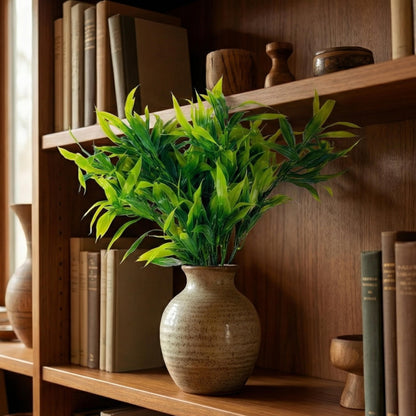 Dekorly 30CM Artificial Greenery Bush, Pack of 2, Designer Faux Leaf Bunch for Indoor Styling - label detail (17)