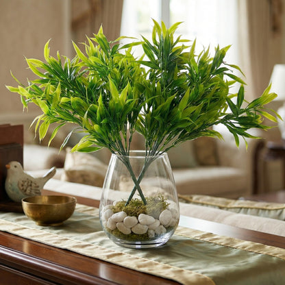 Dekorly 30CM Artificial Greenery Bush, Pack of 2, Designer Faux Leaf Bunch for Indoor Styling - ingredients panel (18)