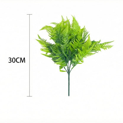Dekorly 30CM Artificial Greenery Bush, Pack of 2, Designer Faux Leaf Bunch for Indoor Styling - back view