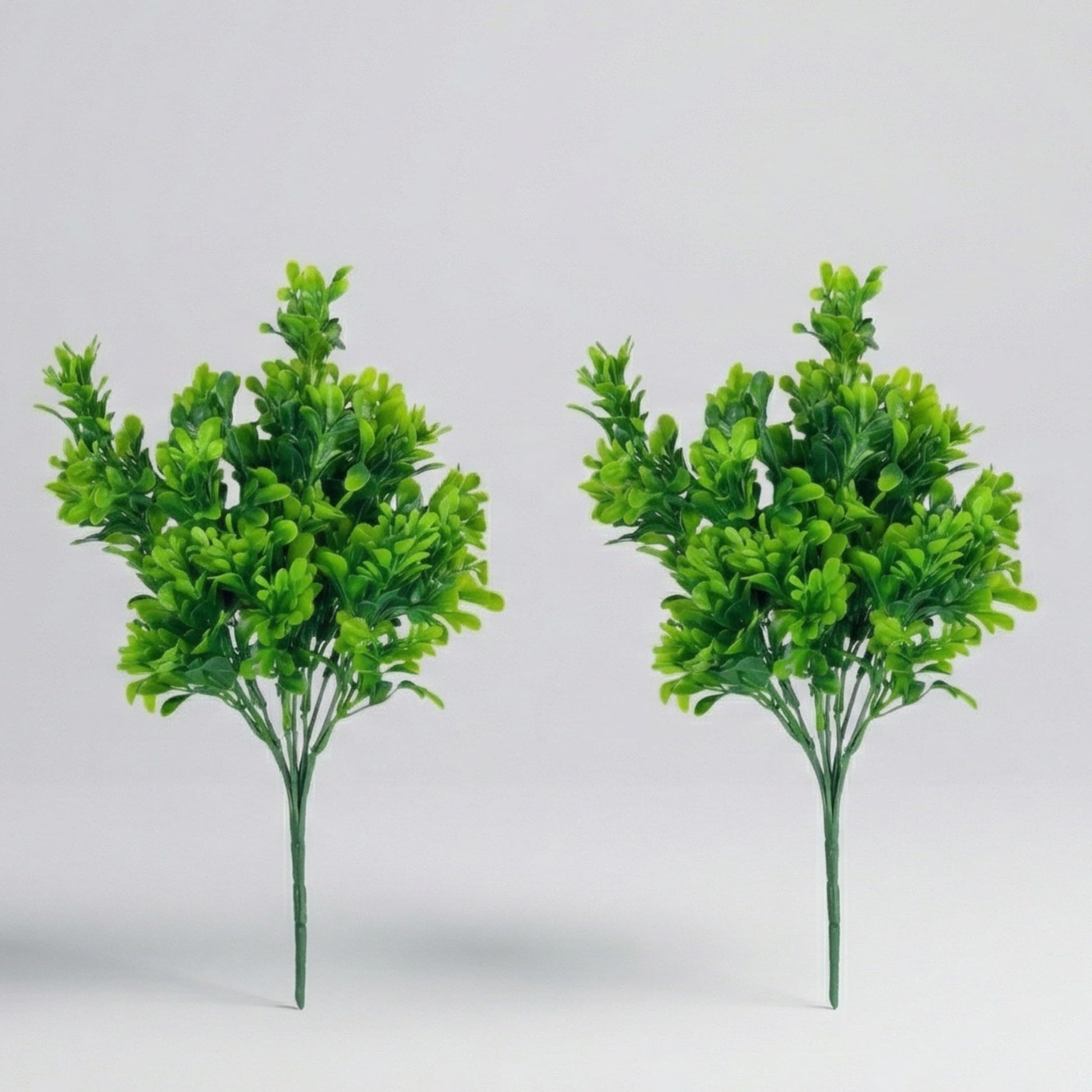 Dekorly 30CM Artificial Greenery Bush, Pack of 2, Designer Faux Leaf Bunch for Indoor Styling (31)