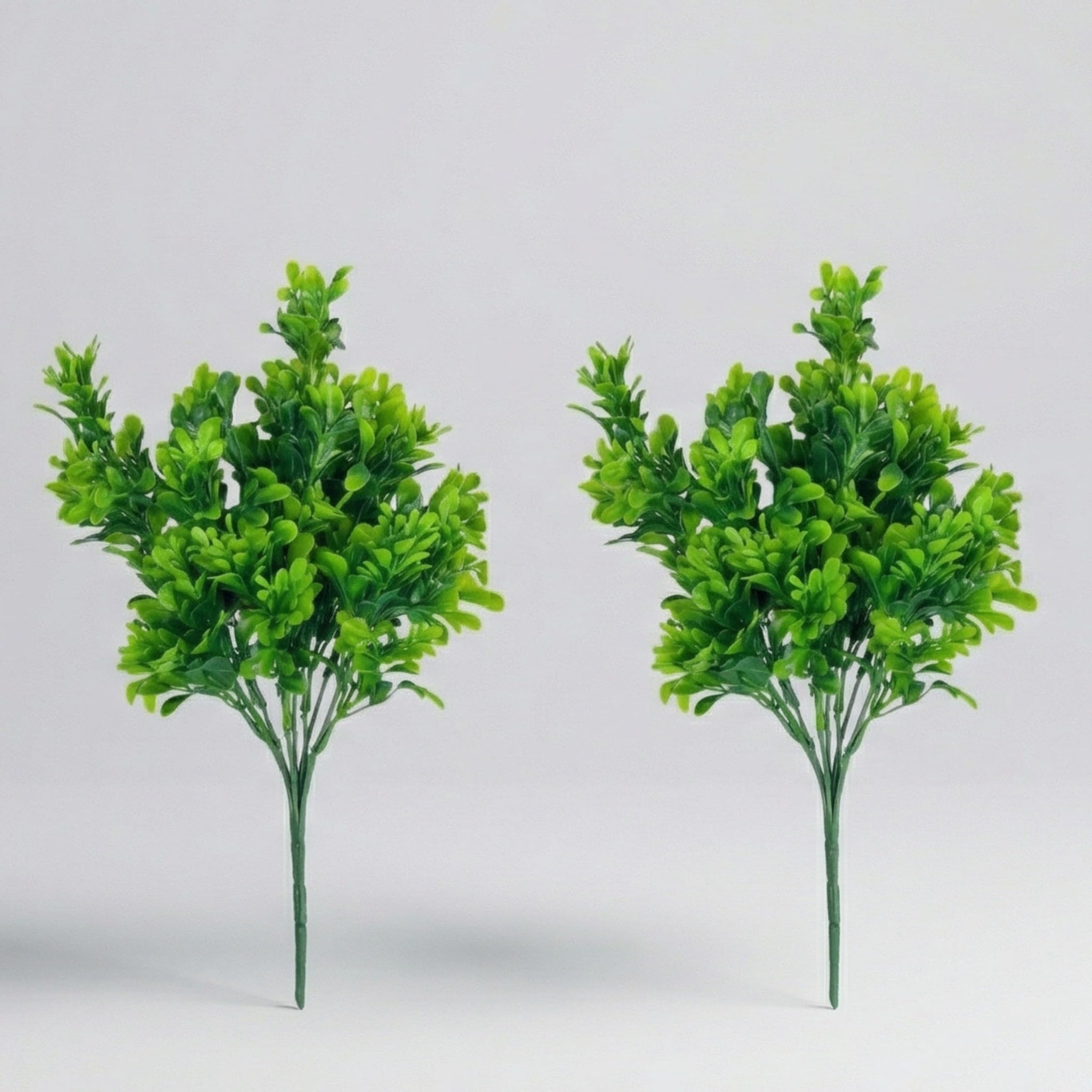 Dekorly 30CM Artificial Greenery Bush, Pack of 2, Designer Faux Leaf Bunch for Indoor Styling (31)