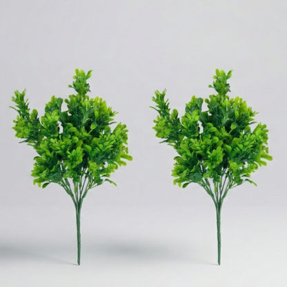 Dekorly 30CM Artificial Greenery Bush, Pack of 2, Designer Faux Leaf Bunch for Indoor Styling (31)