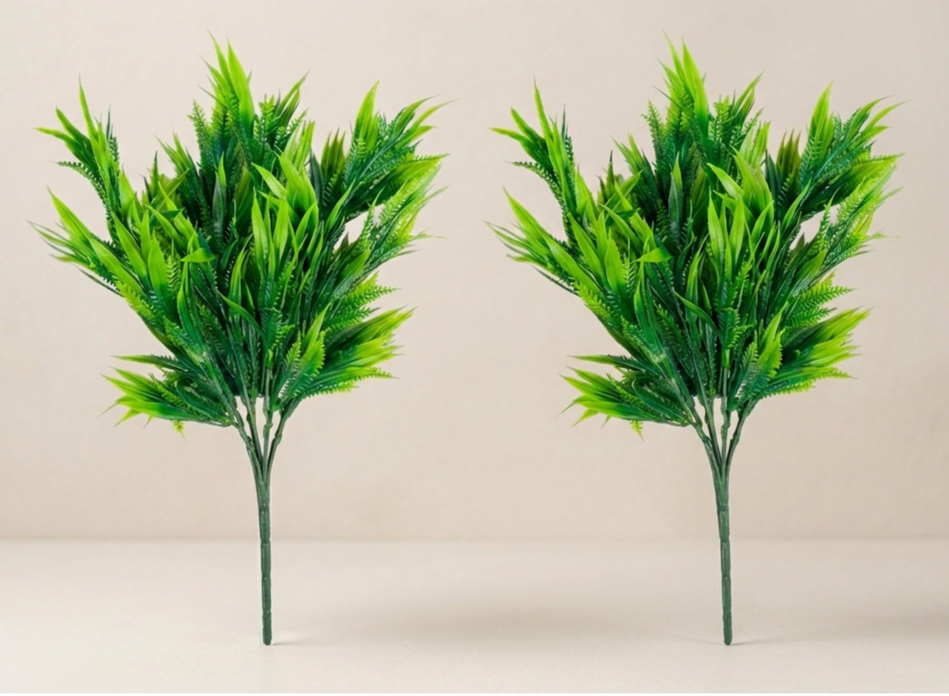 Dekorly 30CM Artificial Greenery Bush, Pack of 2, Designer Faux Leaf Bunch for Indoor Styling (37)