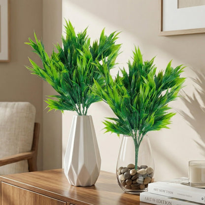Dekorly 30CM Artificial Greenery Bush, Pack of 2, Designer Faux Leaf Bunch for Indoor Styling - label detail (41)