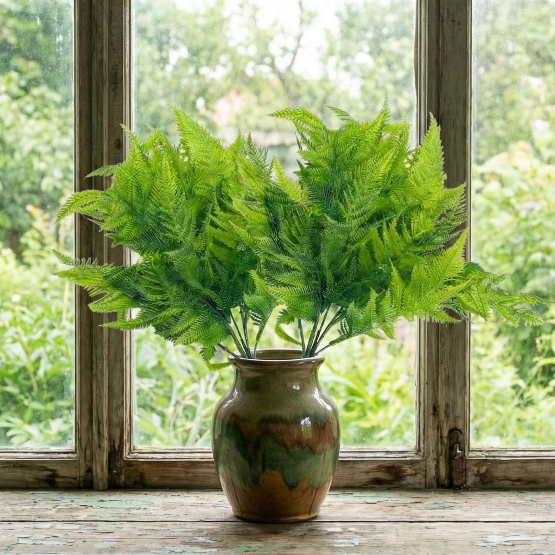 Dekorly 30CM Artificial Greenery Bush, Pack of 2, Designer Faux Leaf Bunch for Indoor Styling - label detail