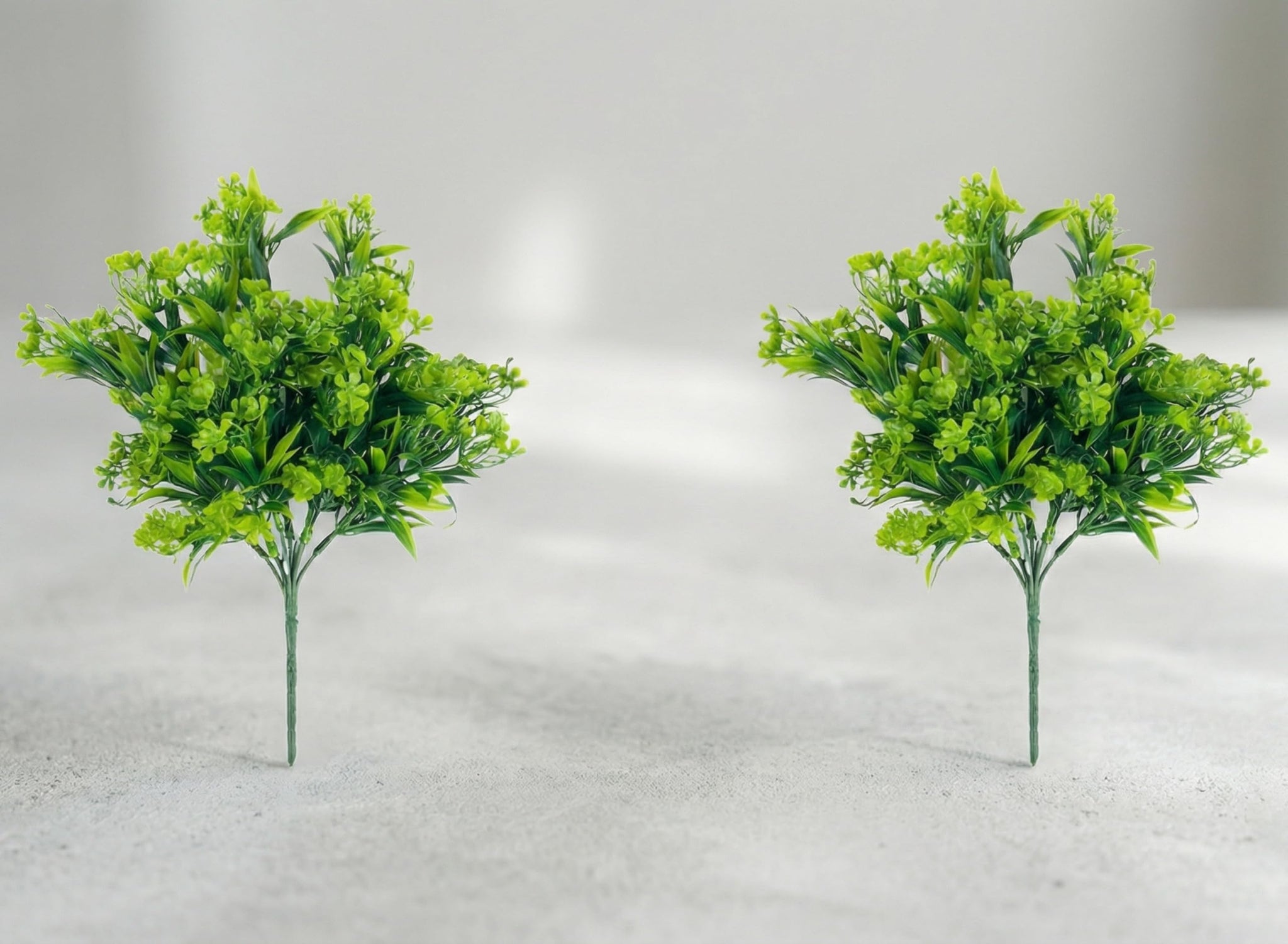 Dekorly 30CM Artificial Greenery Bush, Pack of 2, Designer Faux Leaf Bunch for Indoor Styling (7)