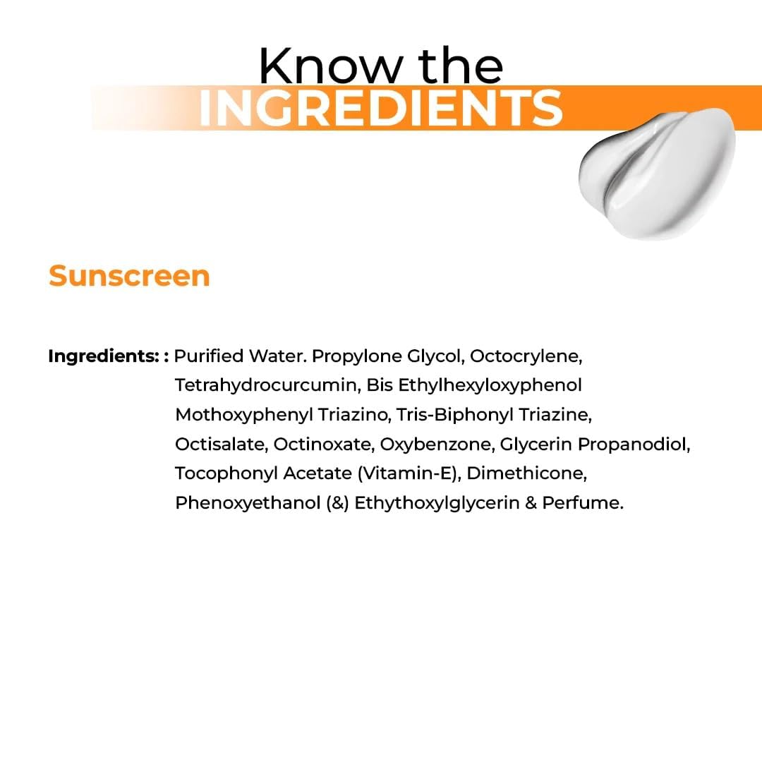 Dermabay Sunscreen SPF 50 PA++++ Invisible Glowy Finish, Quickly Absorbing, for Summer and Humid Weather, Water Resistant, Sw