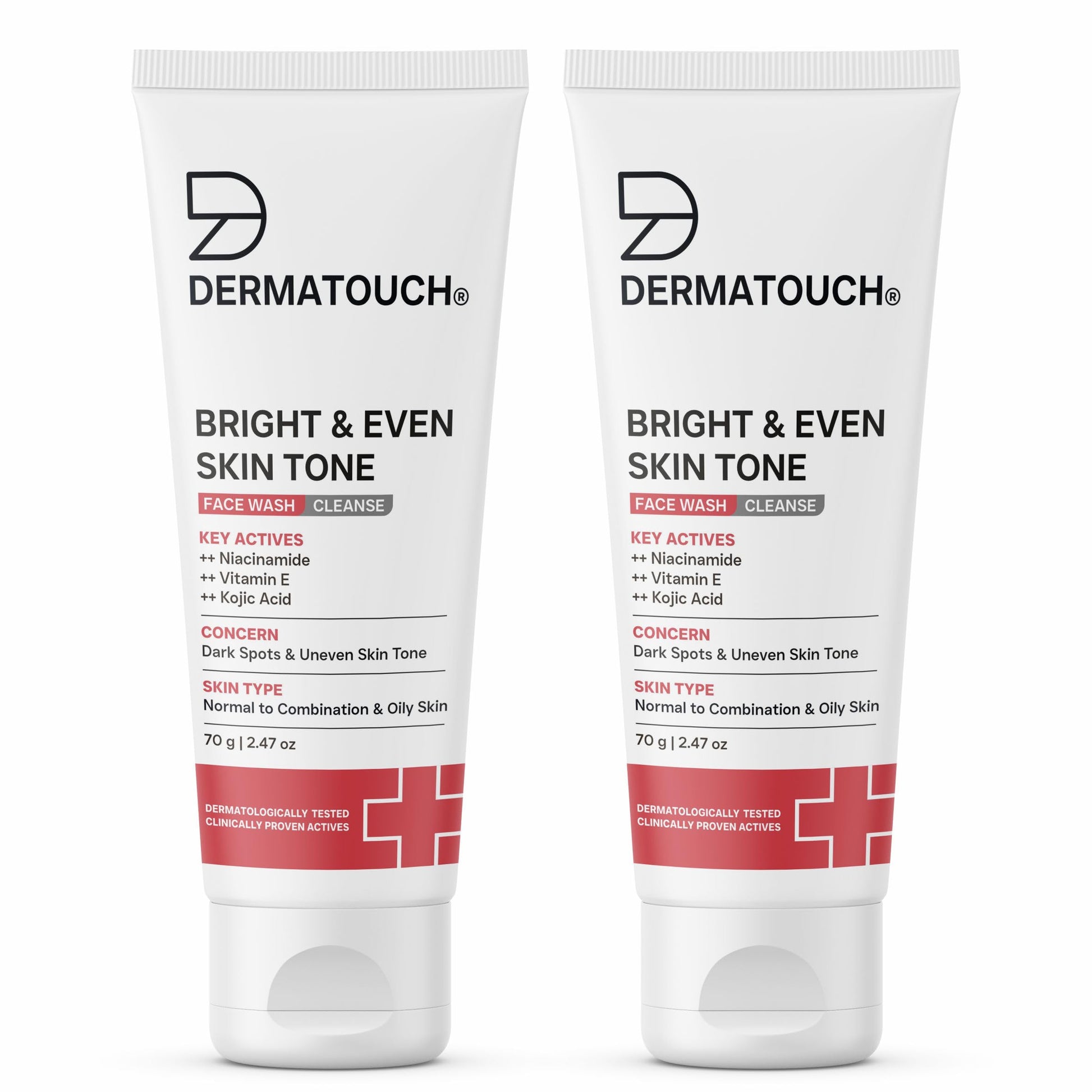 DERMATOUCH Bright & Even Tone Face Wash with Niacinamide, Vitamin E and Kojic Acid, Unisex (14)
