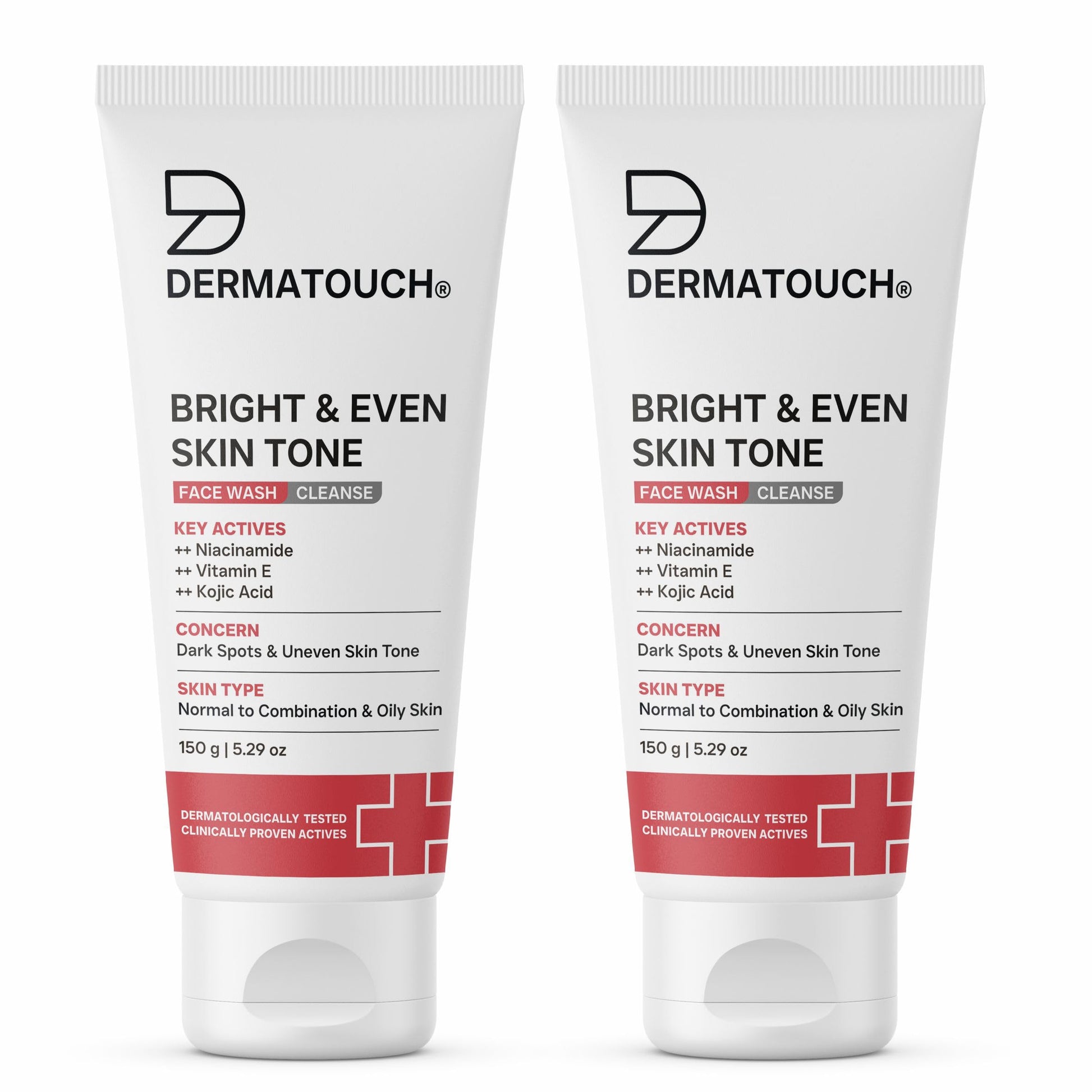 DERMATOUCH Bright & Even Tone Face Wash with Niacinamide, Vitamin E and Kojic Acid, Unisex (20)