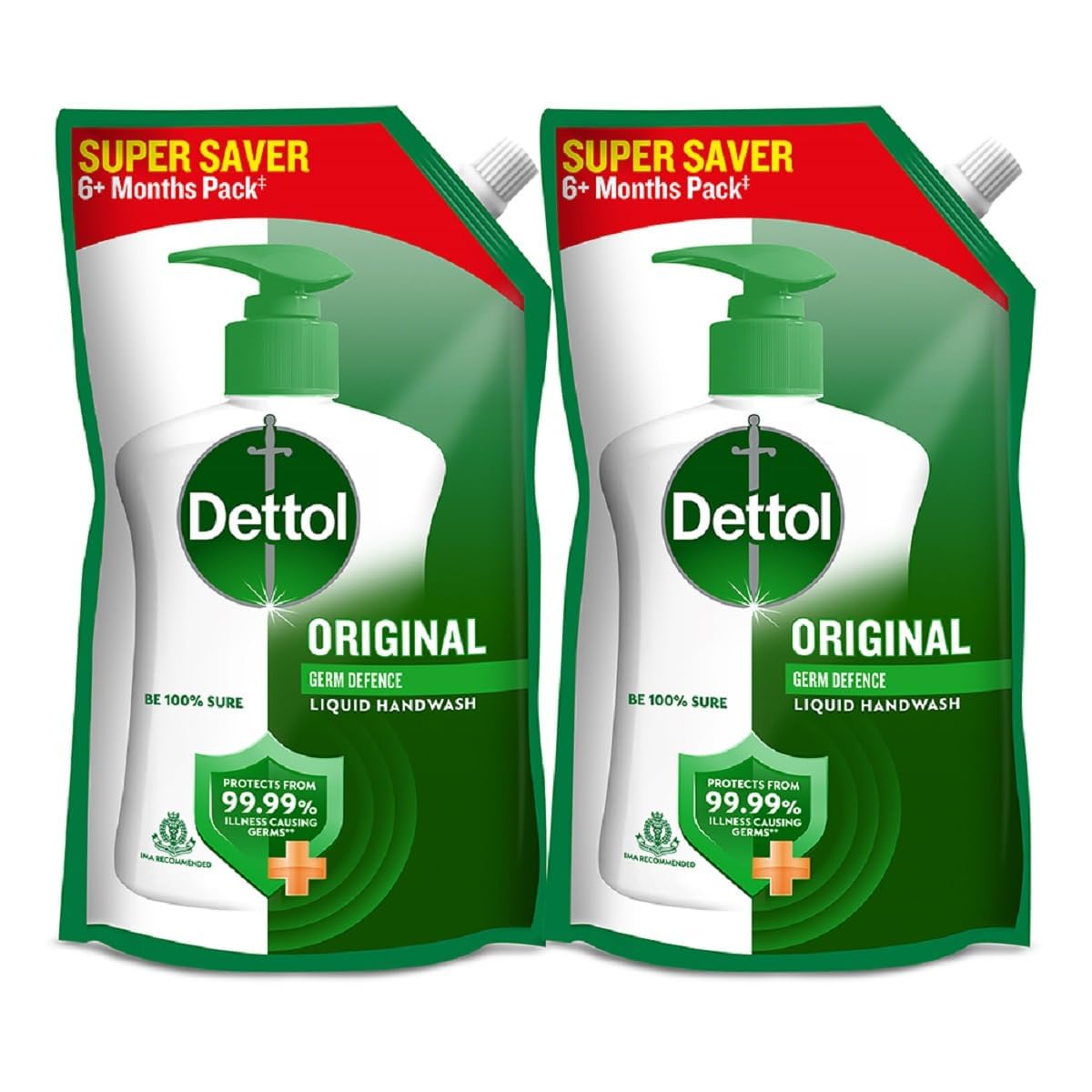 Dettol Liquid Handwash Refill, Original Hand Wash, 1350ml, Germ Defence Formula, Plant Derived Cleansers (8)