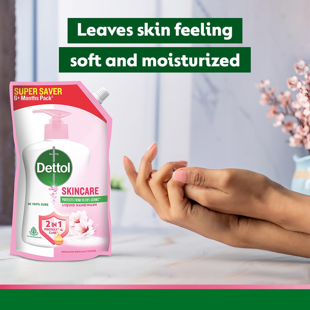 Dettol Liquid Handwash Refill, pH Balanced, 1350ml, Pink, Floral Scent - label detail (14)