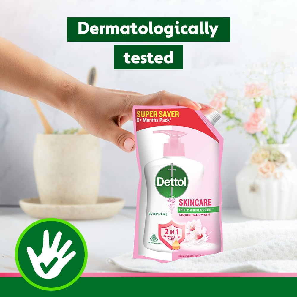 Dettol Liquid Handwash Refill, pH Balanced, 1350ml, Pink, Floral Scent - ingredients panel (15)
