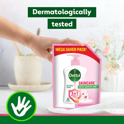 Dettol Liquid Handwash Refill, pH Balanced, 1350ml, Pink, Floral Scent - label detail