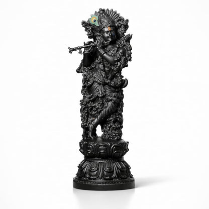 DHARVIK CRAFT HUB Lord Krishna Idol, Marble Finish Resin Figurine, 300g, for Car Dashboard & Home Decor - ingredients panel