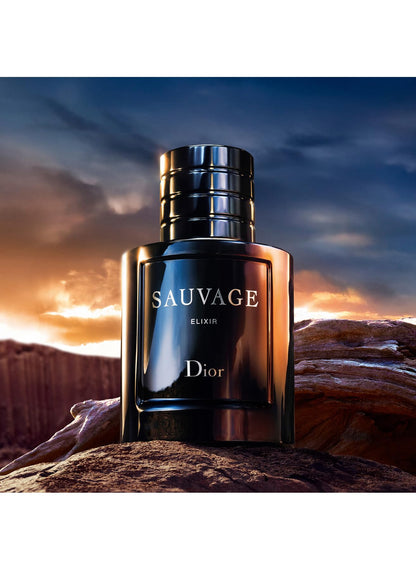 Dior Sauvage Elixir for Men Eau de Cologne, 100ml, Woody Spicy Scent - label detail