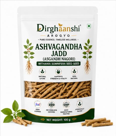 Dirghaanshi Ashwagandha Root and Senna Leaves Combo, 2x100g, Herbal Grocery - front view