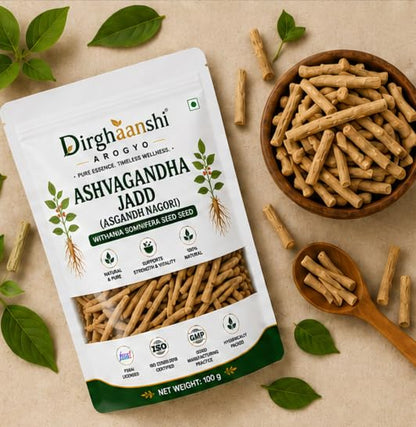 Dirghaanshi Ashwagandha Root and Senna Leaves Combo, 2x100g, Herbal Grocery - ingredients panel