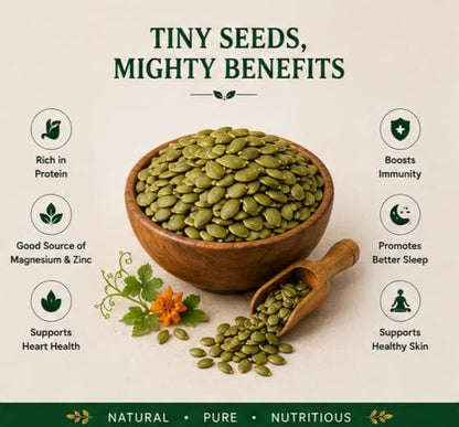 Dirghaanshi Ashwagandha Root Asgandh Nagori Raw Herb 200g & Pumpkin Seeds Kaddu Beej Raw 100g Combo - Herbal Root and Seeds f