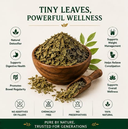 Dirghaanshi Ashwagandha Root Raw Herb 100g & Senna Leaves 200g Herbal Combo - close-up detail
