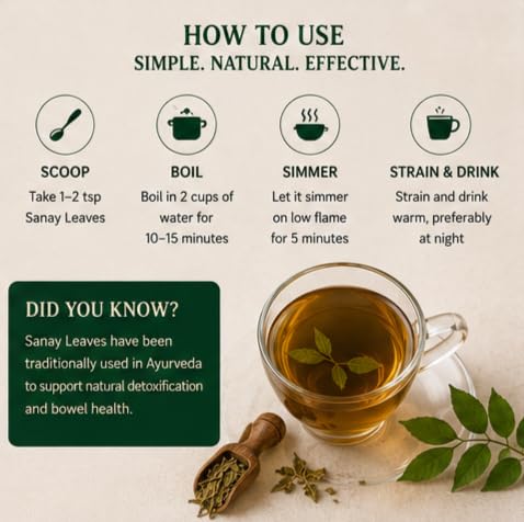 Dirghaanshi Ashwagandha Root Raw Herb 200g & Senna Leaves 100g Herbal Combo - label detail