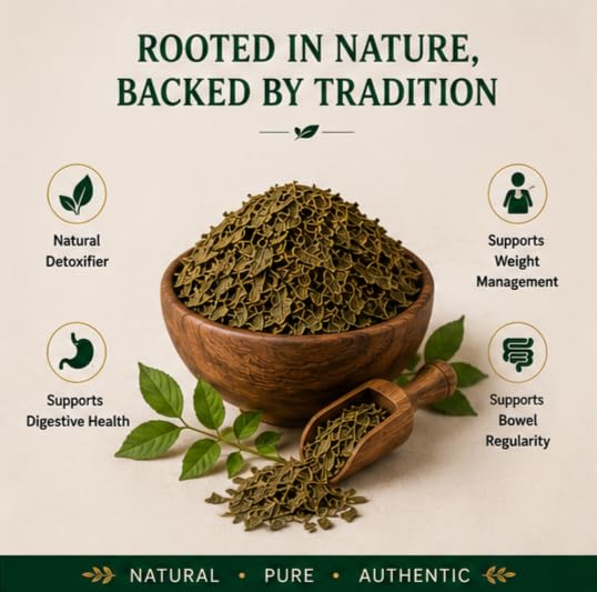 Dirghaanshi Ashwagandha Root Raw Herb 200g & Senna Leaves 100g Herbal Combo - close-up detail