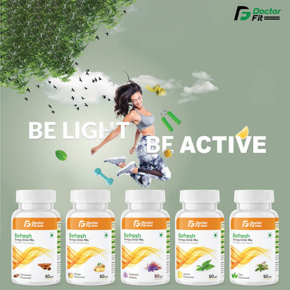 DOCTORFIT Befresh Hydration Drink Mix Powder - Flavored Drink Concentrate, Multiple Variants - label detail