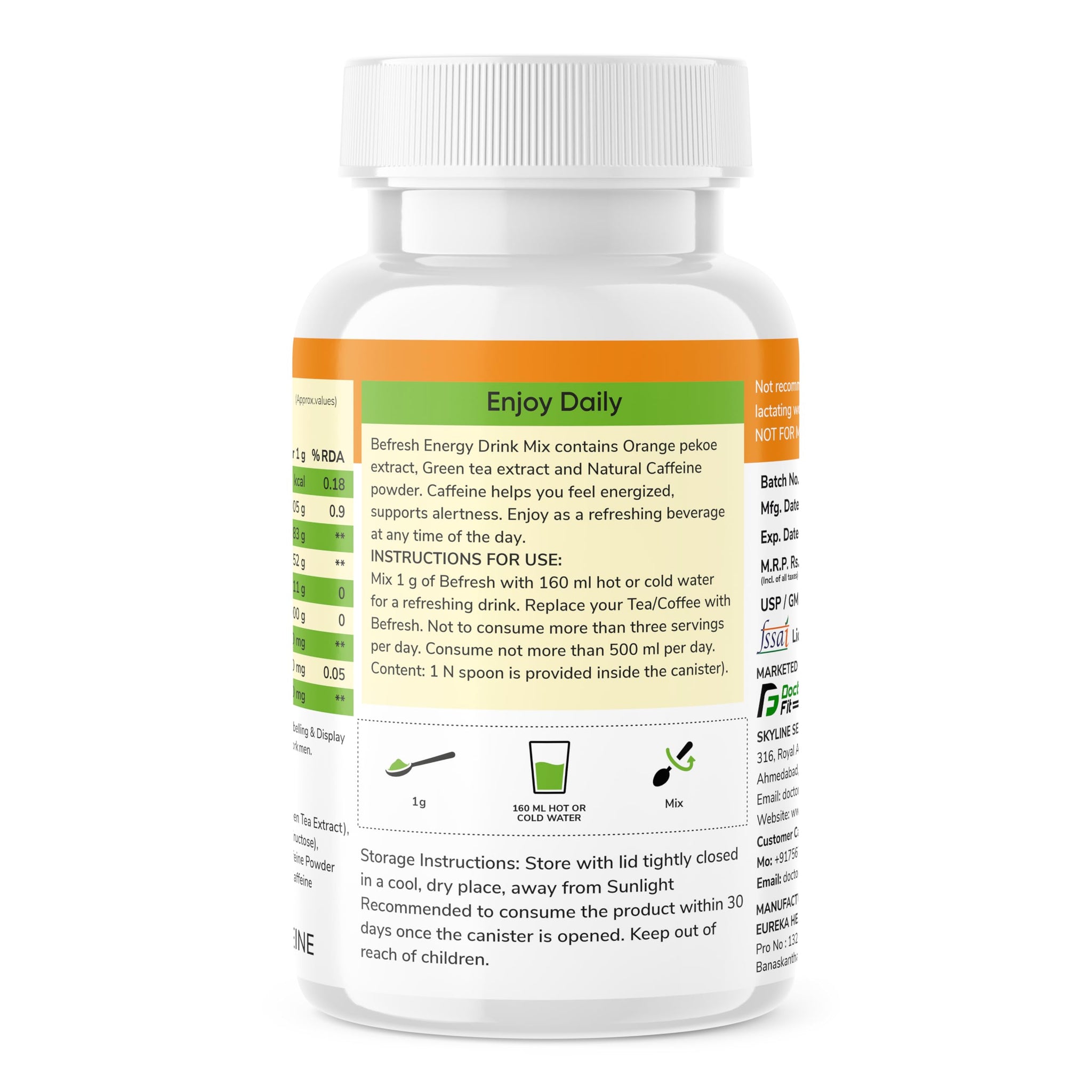 DOCTORFIT Befresh Hydration Drink Mix Powder - Flavored Drink Concentrate, Multiple Variants - in use
