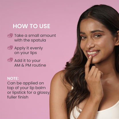 DOT & KEY Lip Mask with Shea Butter, Hyaluronic Acid, Vitamin C & E, 15ml, Tinted Lip Balm - ingredients panel (12)