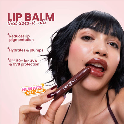 DOT & KEY Meltie Lip Balm SPF 50+ with Kojic & Vitamin C, 4g - front view (11)