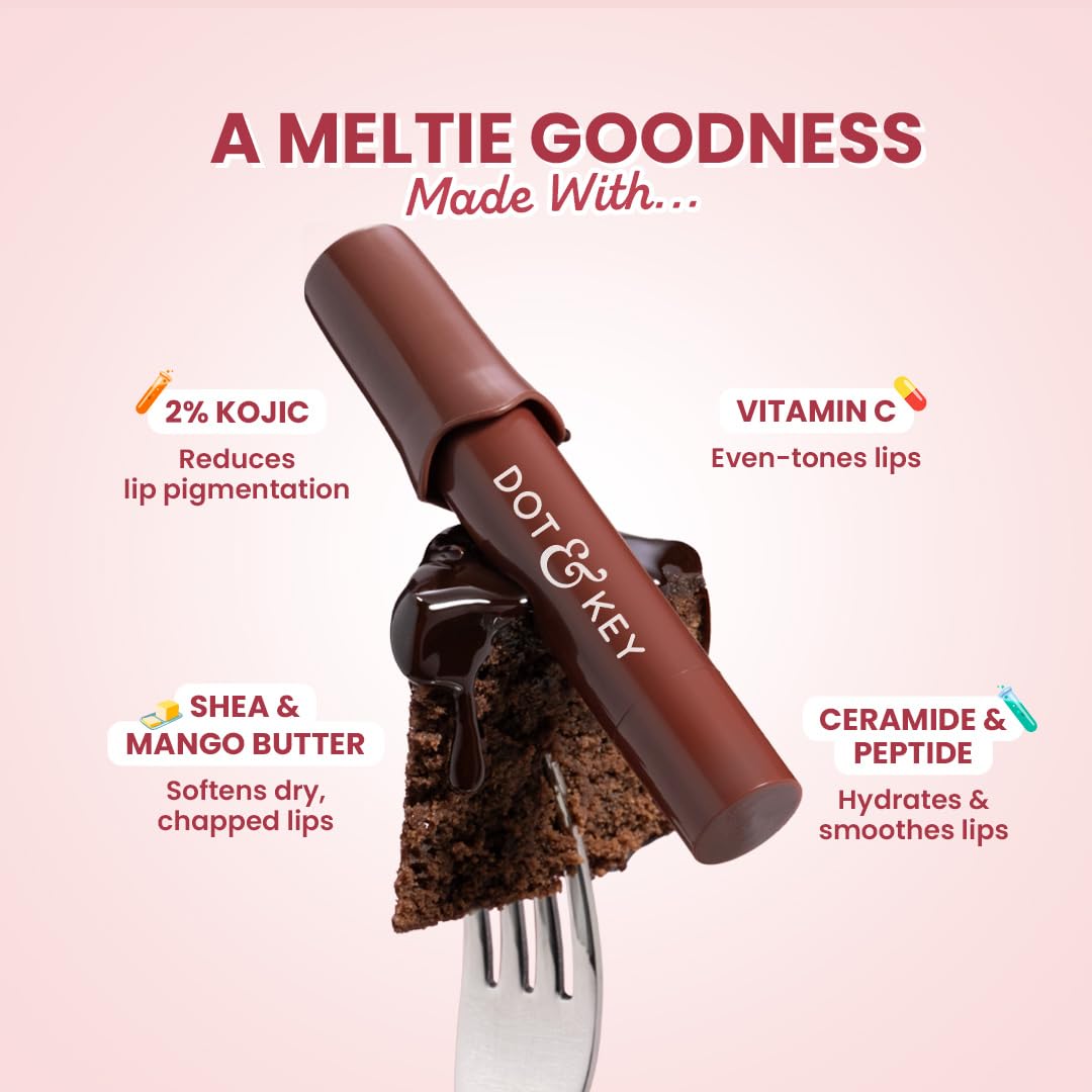 DOT & KEY Meltie Lip Balm SPF 50+ with Kojic & Vitamin C, 4g - back view (12)