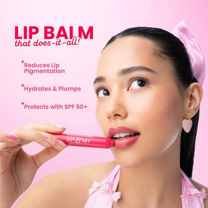 DOT & KEY Meltie Lip Balm SPF 50+ with Kojic & Vitamin C, 4g - back view (21)