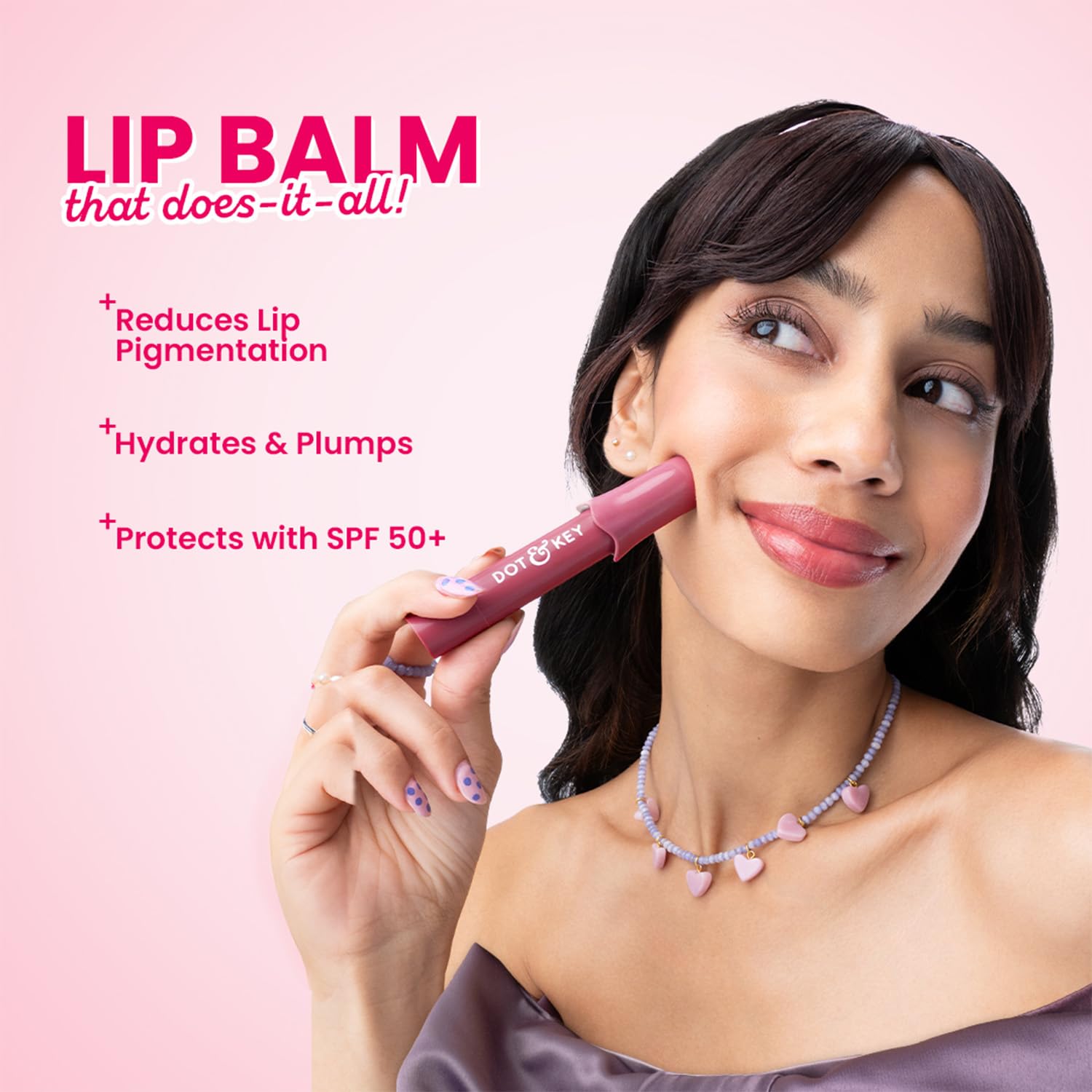 DOT & KEY Meltie Lip Balm SPF 50+ with Kojic & Vitamin C, 4g - back view