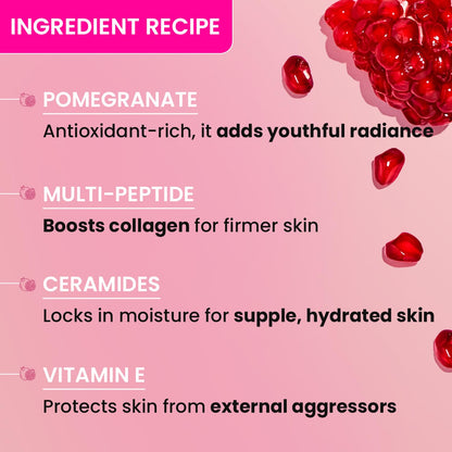 DOT & KEY Pomegranate + Multi-Peptide Face Moisturizer with SPF 30, 60 ml, for Normal to Dry Skin - label detail