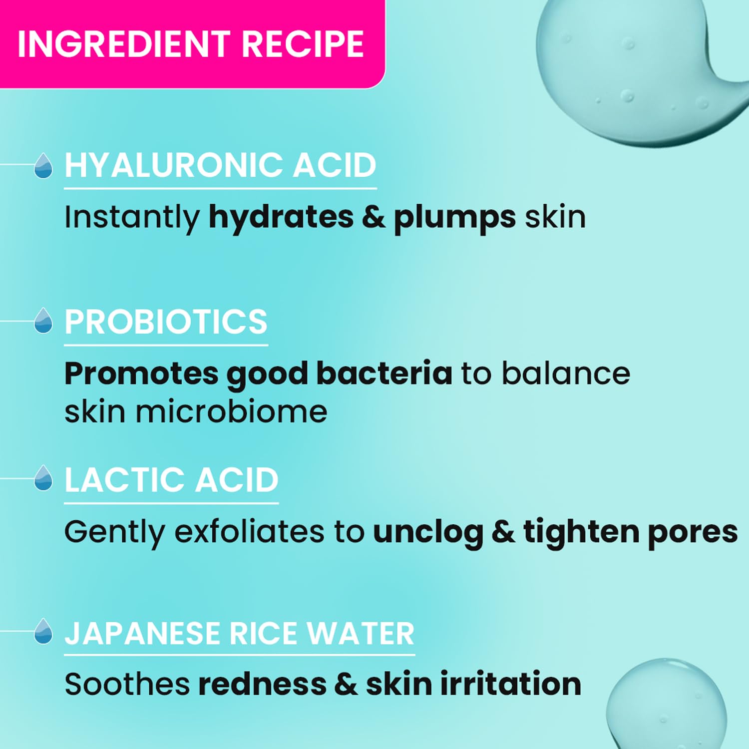 Dot & Key Rice Water Hydrating Toner with Hyaluronic Acid and Probiotics, 150ml, Alcohol-Free Facial Toner for All Skin Types