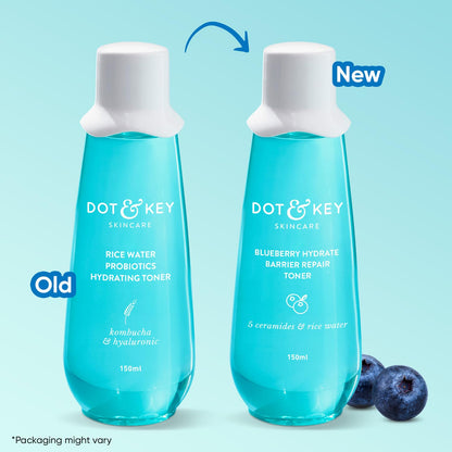 Dot & Key Rice Water Hydrating Toner with Hyaluronic Acid and Probiotics, 150ml, Alcohol-Free Facial Toner for All Skin Types