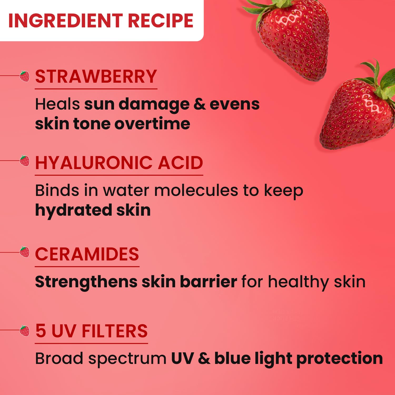 Dot & Key Strawberry Dew SPF 50 Sunscreen Stick Air Light, 20g, Broad Spectrum UVA/UVB, Non-Comedogenic, Fragrance-free - ing
