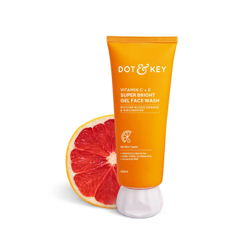 DOT & KEY Vitamin C + E Super Bright Gel Face Wash, Sulfate-Free Cleanser for All Skin Types