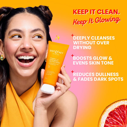 DOT & KEY Vitamin C + E Super Bright Gel Face Wash, Sulfate-Free Cleanser for All Skin Types - packaging (12)