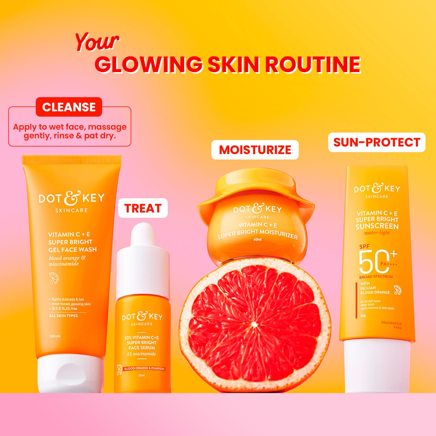 DOT & KEY Vitamin C + E Super Bright Gel Face Wash, Sulfate-Free Cleanser for All Skin Types - ingredients panel (13)