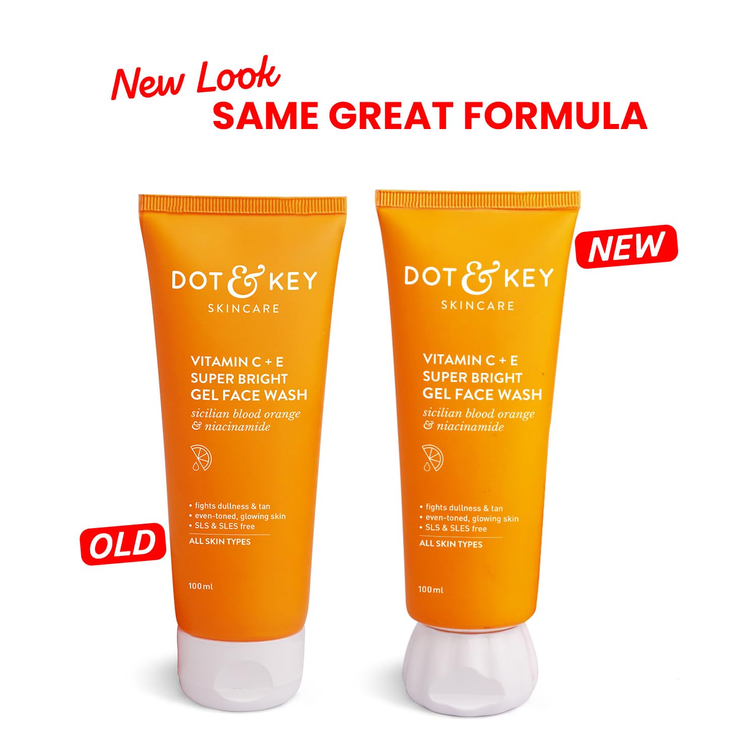 DOT & KEY Vitamin C + E Super Bright Gel Face Wash, Sulfate-Free Cleanser for All Skin Types - close-up detail (14)