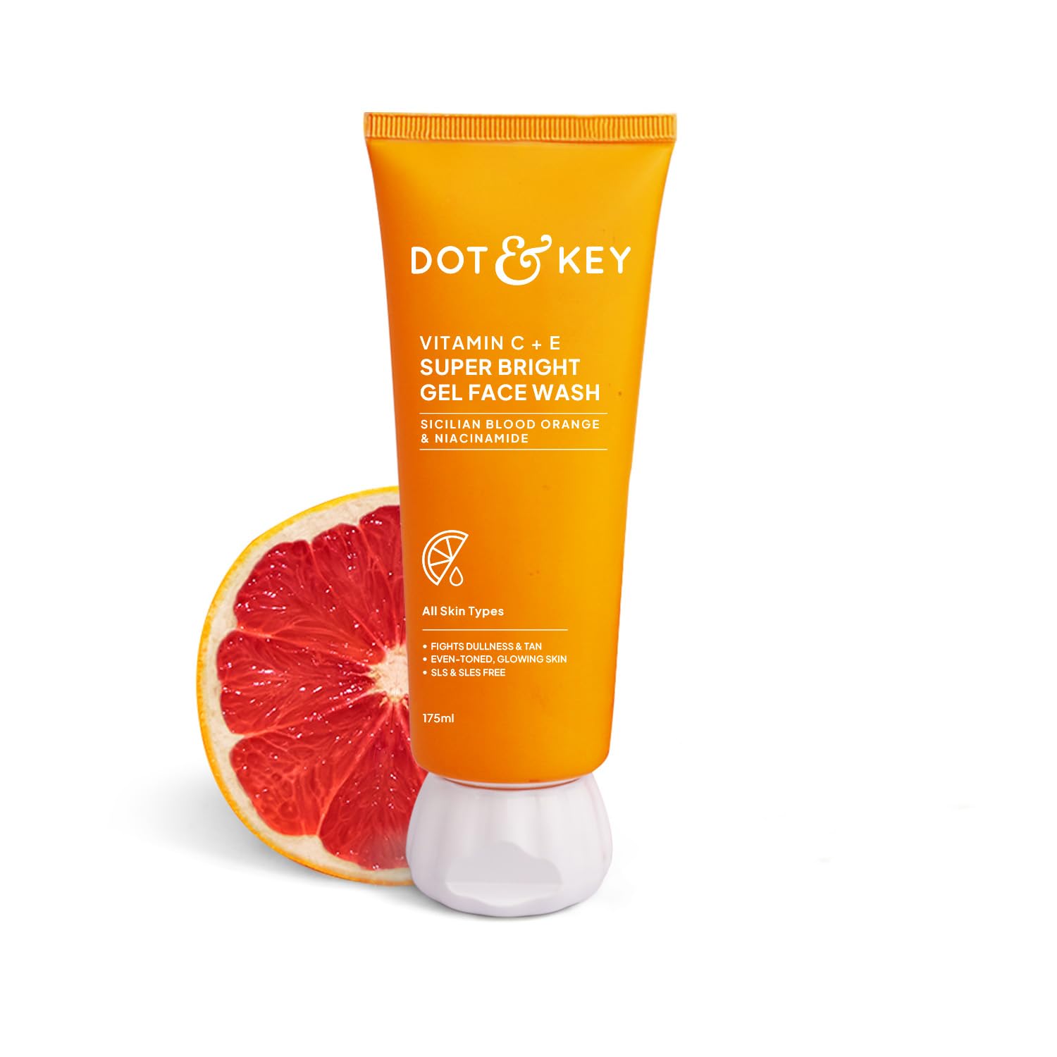 DOT & KEY Vitamin C + E Super Bright Gel Face Wash, Sulfate-Free Cleanser for All Skin Types (15)